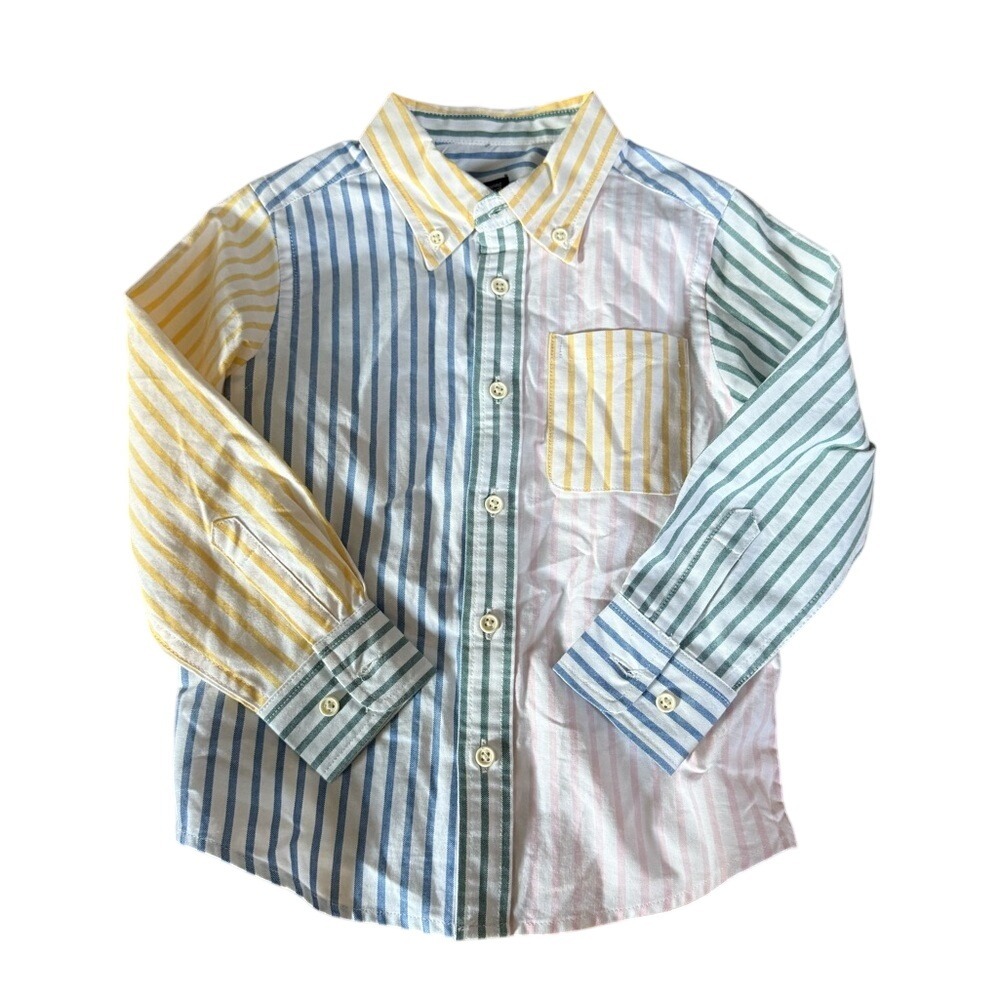 Rowing blazers x Target color-block striped button down top youth